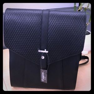 Genuine Black leather backpack